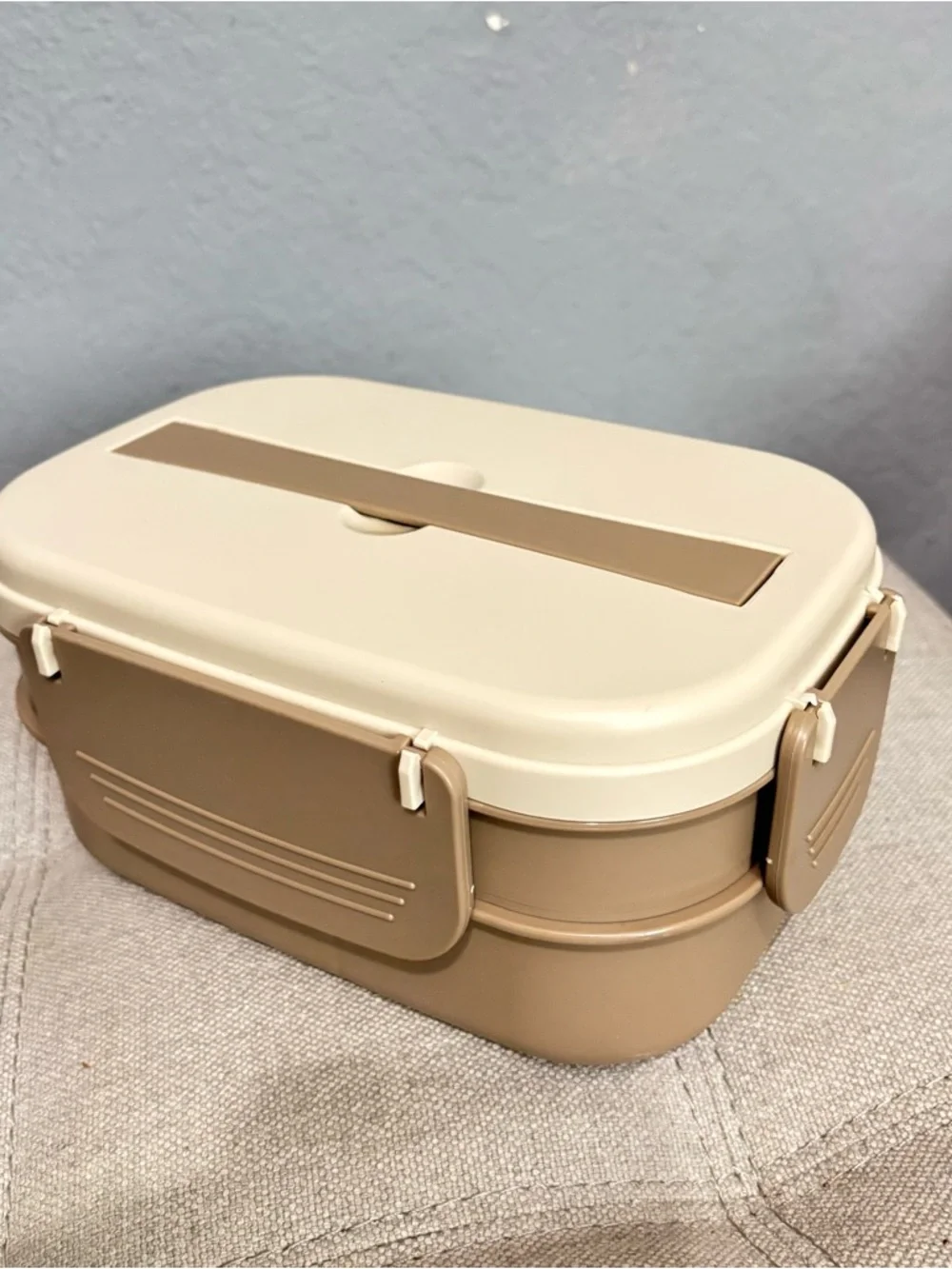 Bento Box Lunch Container in Beige - Picture 8 of 10